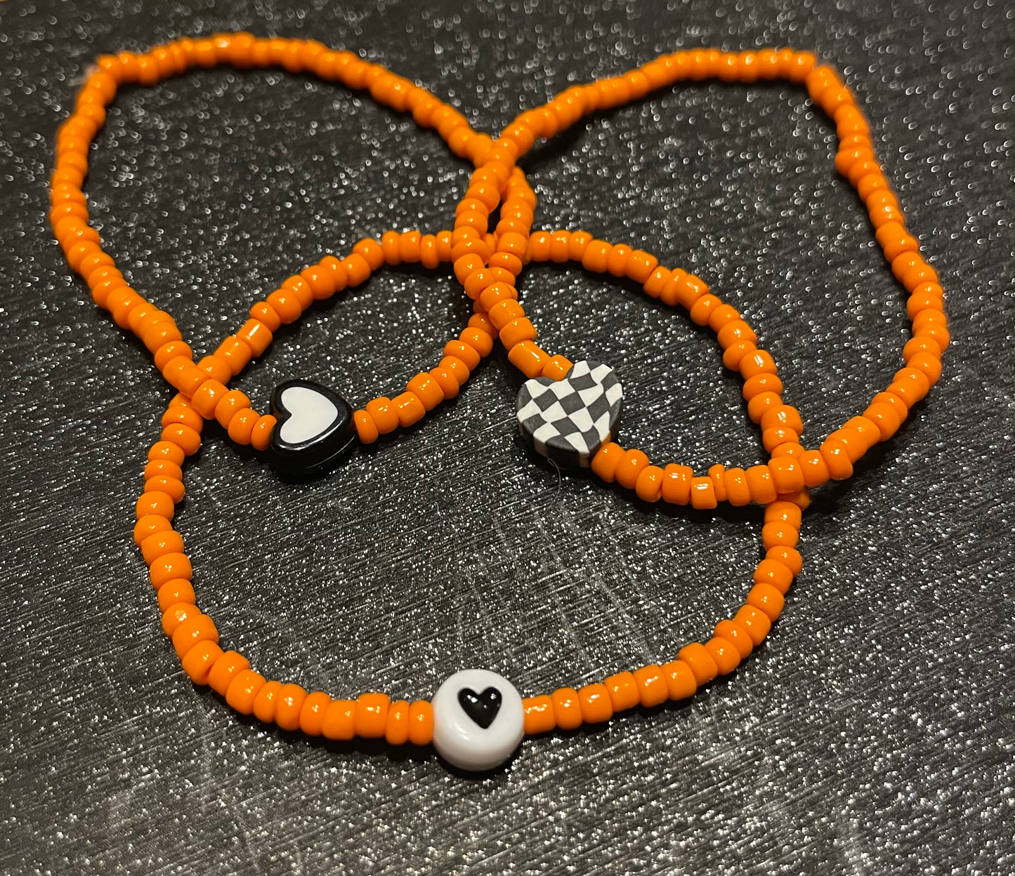 Orange bracelets