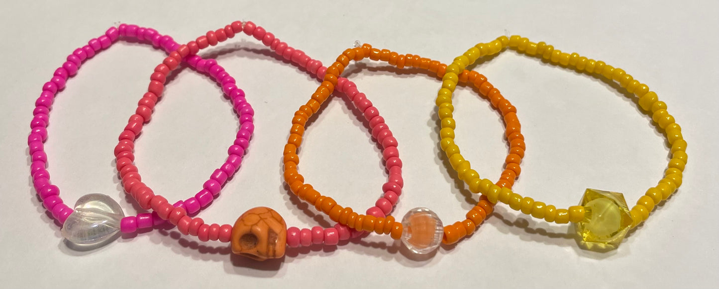 Sunset colored bracelets