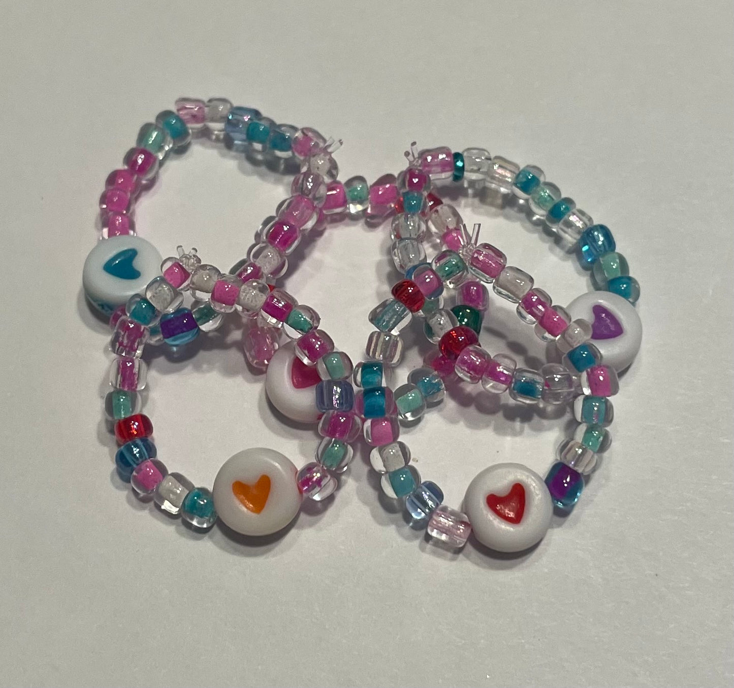 Girly heart rings