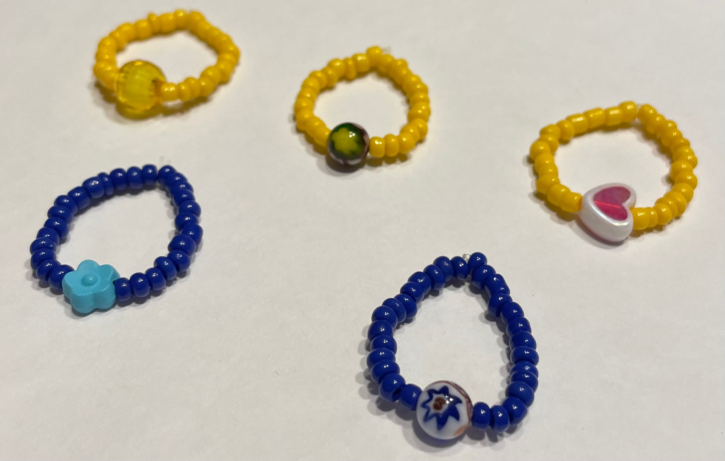 Blue and yellow rings